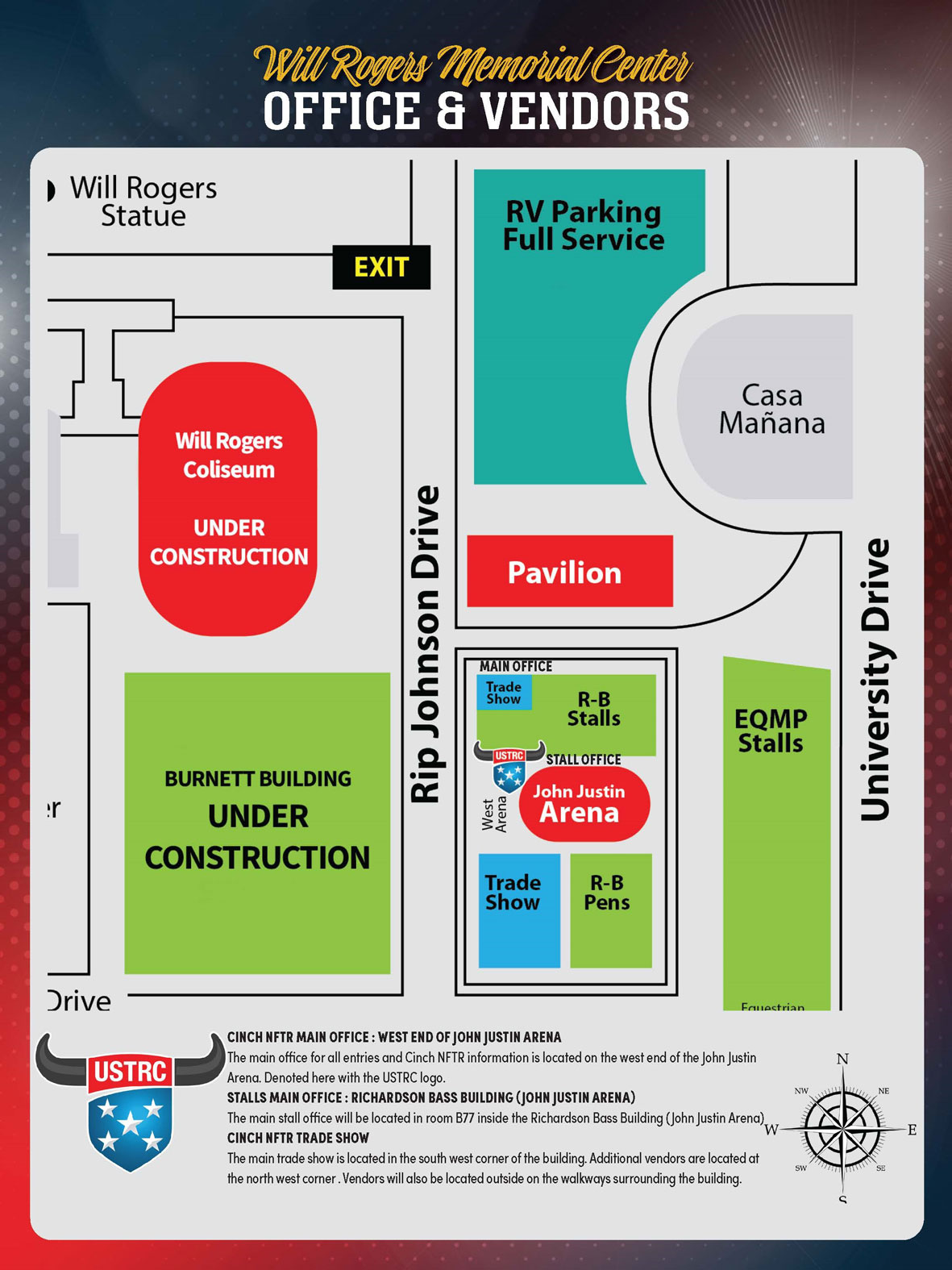 2025 USTRC Finals Offices and Vendors map